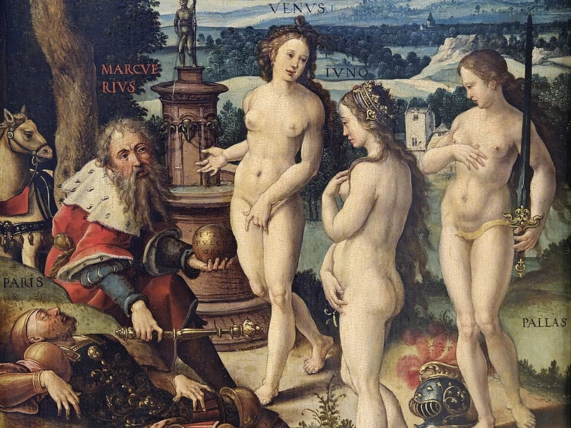 1502-Pieter Coecke van Aelst - Il sogno di Paride - Museo del Louvre, Parigi